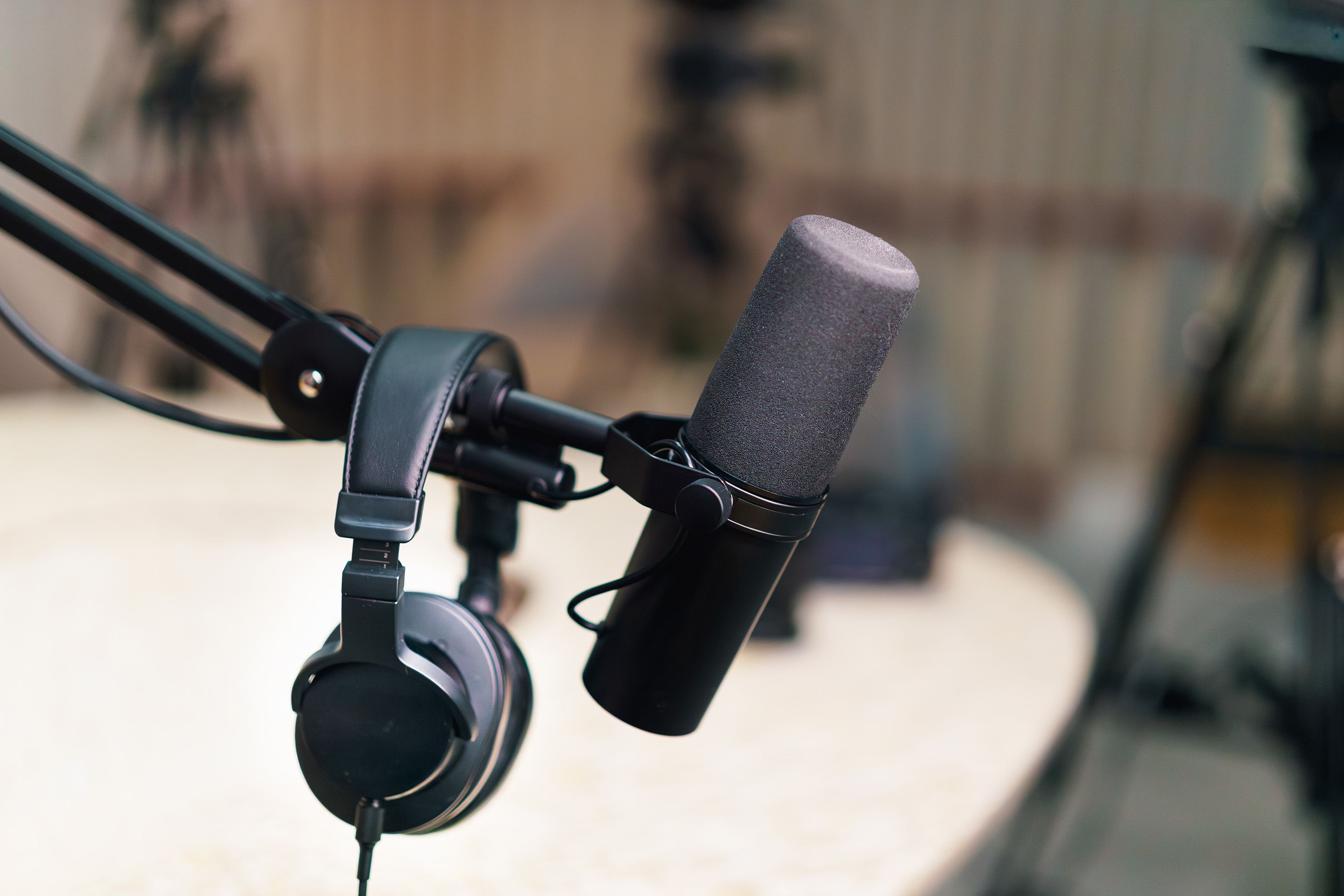 Team member speaking during the Usalama FM radio broadcast
