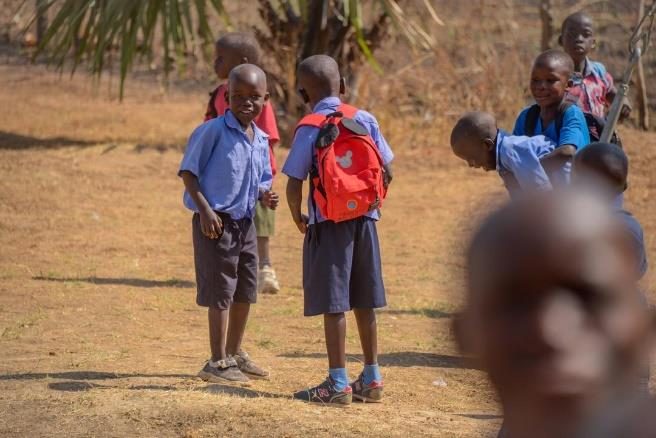 Children walking to school