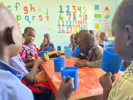 Children learning at their desks